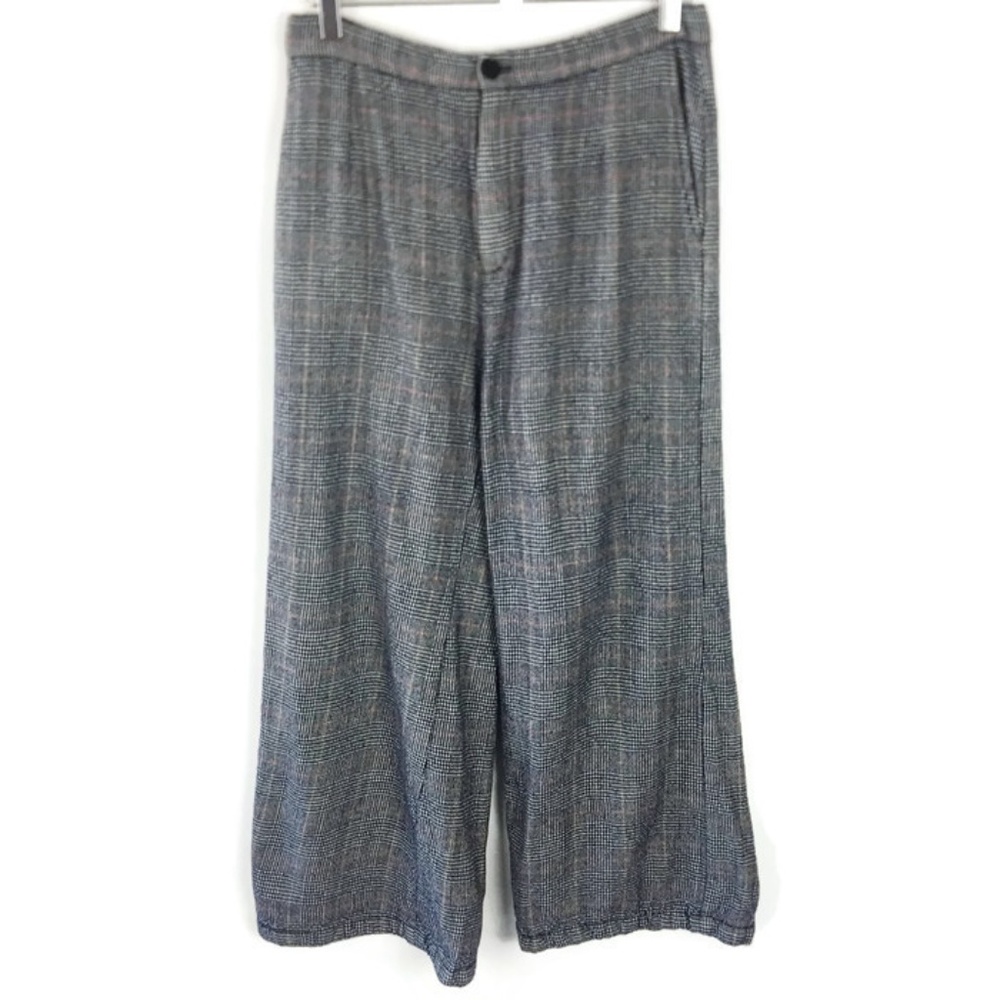 Reformation | High-Waist Wide Leg Plaid Trousers
